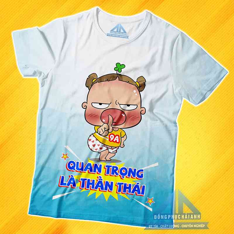 Mẫu áo lớp cute với slogan lấy cảm hứng từ trend của giới trẻ 