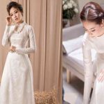 Tổng hợp các mẫu áo dài cưới gấm đẹp nhất năm 2020