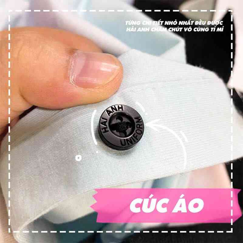 Cúc áo (khuy áo) được dập nổi tên thương hiệu