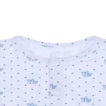 Quần áo sơ sinh cài giữa tay dài Mamago Trắng Xanh