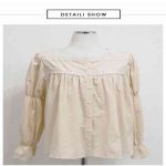 [SIÊU RẺ] Áo kiểu nữ Bánh bèo Dài tay Tay bồng Cổ vuông Retro Ulzzang Hàn Quốc Áo kiểu nữ Tay dài Kiểu Pháp, Giá siêu rẻ 250,000đ! Mua liền tay!