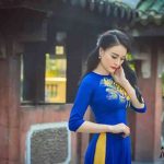 Áo dài xanh ngọc, dương, coban, da trời phối với quần màu gì?