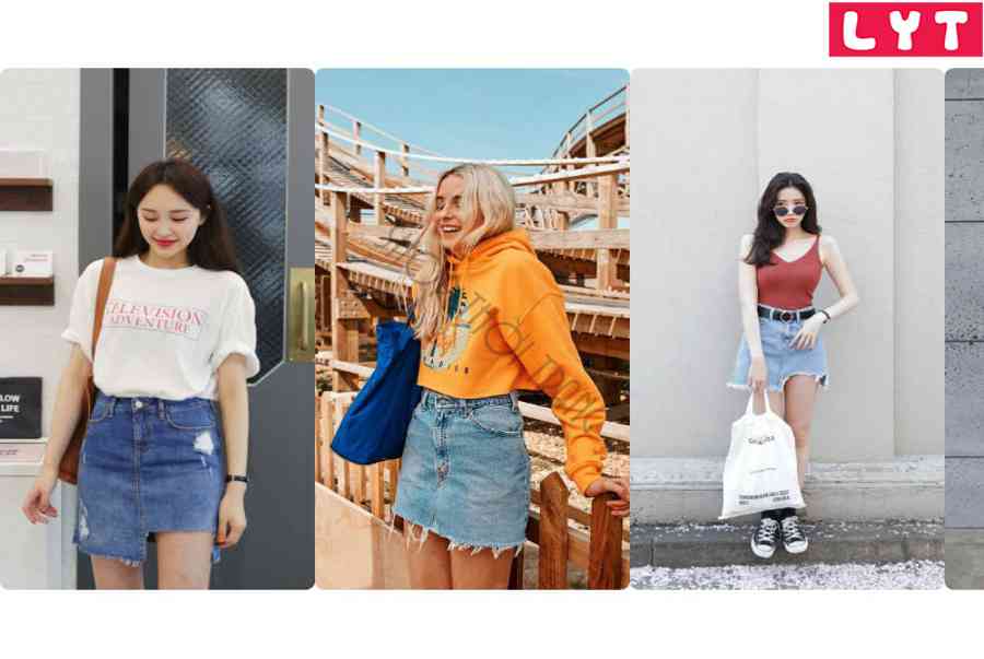 Cách phối chân váy jean cho người mập cực đẹp