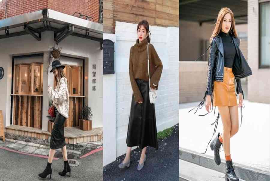 Chân váy da mặc với áo gì? 10 cách mix đồ với chân váy da cực chảnh cho chị em xuống phố | Thoitrangviet247