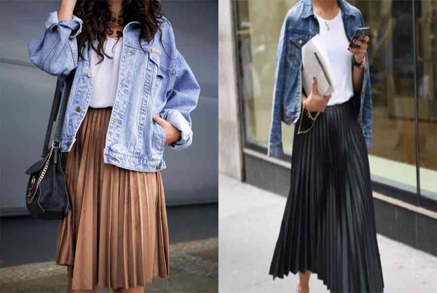 Tips phối đồ với chân váy xếp ly, chị em diện mùa nào cũng xinh