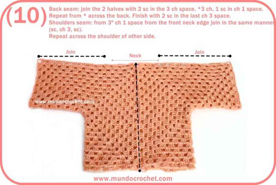 Hướng dẫn móc áo len khoác ngoài cho bé vừa ấm vừa đẹp